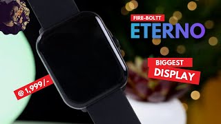 Fire-boltt ETERNO Smartwatch⚡ Biggest Display Smartwatch under 2000 🔥