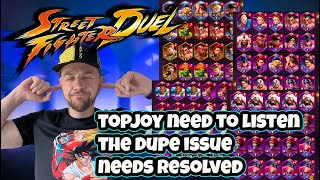 FIXING THE TOO MANY DUPES BOX SPACE ISSUE Feedback for topjoy Street Fighter Duel