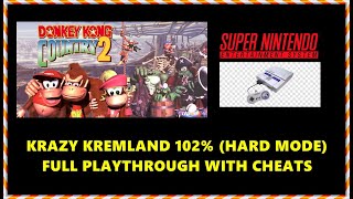 DKC2 (SNES) Stage 4: Krazy Kremland [HARD MODE WITH CHEATS]