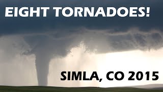 8 Tornadoes! - Simla, Colorado. June 4 2015