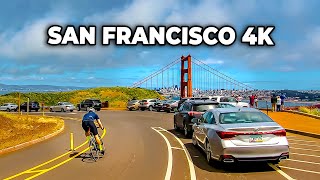 San Francisco Driving Tour 4K - Driving Golden Gate Bridge To Pier 39 Embarcadero