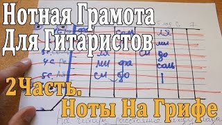 НОТНАЯ ГРАМОТА ДЛЯ ГИТАРИСТОВ: 2 Урок. НОТЫ НА ГРИФЕ/ Расстояние Между Нотами (Тон,Полутон)