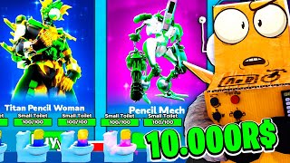 10000 РОБУКСОВ НА НОВЫЕ ПЕНСИЛ ЮНИТЫ! 105 СЕРИЯ ROBLOX Toilet Tower Defense