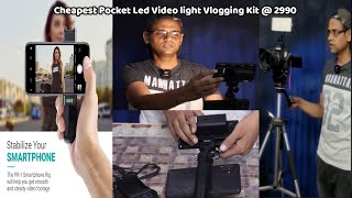 Osaka Pocket LED Video Light OS-LED-308 vlogging kit💡 with F-Bracket📷Battery 8000 mAh🔋Fast Charger