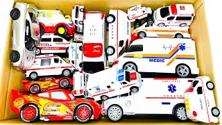 Ambulances, fire trucks, police cars, Mini cars in action! ｜救急車、消防車、パトカー、はたらくくるま達が勢揃い！ミニカーが走ります☆