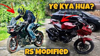 R1M ME KYA HUA??? || RS 200 BS3 FULLY MODIFIED || #faizanalam #rs200