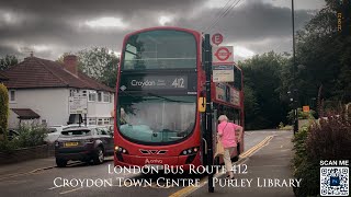 FRV: Bus Route 412. Croydon Town Centre - Purley (DW299/LJ10CVF)