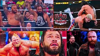 WWE Bad blood : Brock Lesnar returns.. Cody attack Roman !! Dean Ambrose  , Jacob Solo WINS