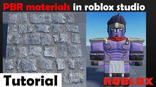 Roblox Tutorial - How to use PBR materials (realistic) in roblox studio.