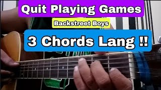 QUIT PLAYING GAMES WITH MY HEART | BACKSTREET BOYS GUITAR TUTORIAL