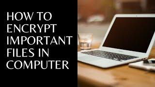 How to Encrypt Important files in Computer | Computer tricks | In Urdu.