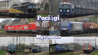 Stacja PKP Mysłowice - 12 pasażerskich, 12 towarowych i 3 luzaki w Święto Pracy.