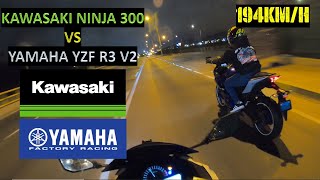 CUAL ES LA 300CC MAS VELOZ? | KAWASAKI NINJA 300 VS YAMAHA YZF R3 V2 | 194KM/H NO FUERON SUFICIENTES