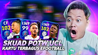 GUA BIKIN SKUAD POTW UCL TERLANGKA!! BAGUS BANGET KARTUNYA FULL BIRU EFOOTBALL 2024 MOBILE