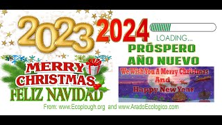 Feliz Navidad 2023.  Próspero  Año 2024. Merry Christmas 2023. Happy New Year 2024. Felices Fiestas.