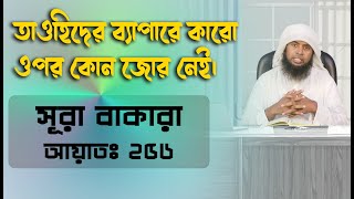 তাওহিদের ব্যাপারে কারো উপর কোন জোর নেই || সূরা বাকারার ১৫৬ আয়াতের তাফসীর বর্ণনা ।। তাফসীরুল কুরআন