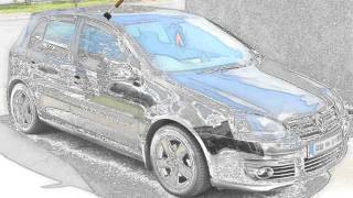 Animated Drawing Of A VW Golf.