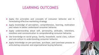 SUBJECT INTRODUCTION   BDK 201   CONSUMER BEHAVIOR