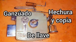 GANZÚADO, HECHURA Y COPIA DE LLAVE PARA LLAVÍN DE CASA #LLAVE #CERRAJERO #LLAVÍN