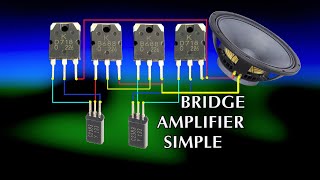 How to make Powerful Bass Bridge 12V Amplifier Simple