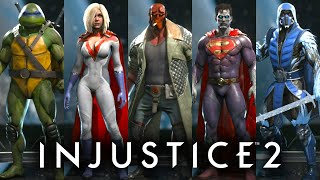 Injustice 2 - All Characters, DLC & Premier Skins Showcase (4K 60FPS)