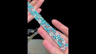 Luxury 20.85ct Natural Blue Paraiba Bracelet with Diamonds, Classic Design, Visit website for More