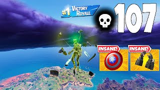 107 Elimination Solo Vs Squads "Zero Build" Gameplay Wins (Fortnite chapter 5)