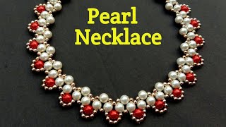 Pearl Necklace//Making At Home//Hand Made Necklace// Useful & Easy