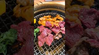 【 焼肉名門 】 牛ハラミと鶏皮焼きセット #ハラミ #焼肉