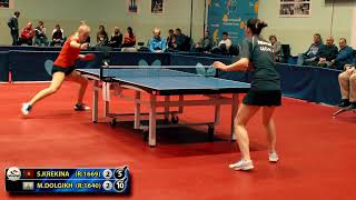 7.КРЕКИНА - ДОЛГИХ RUSSIAN Championship table tennis настольный теннис