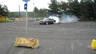 My E28 524TD burnout with stock injection pump rotorhead