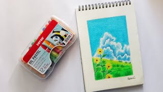 Tutorial menggambar pakai oil pastel / crayon isi 12 #oilpasteldrawing #crayondrawing