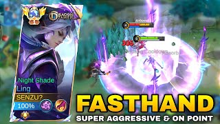 LING FASTHAND SUPER AGGRESSIVE & ON POINT - BEST ROTATION FOR GET WINSTREAK - Mobile Legends