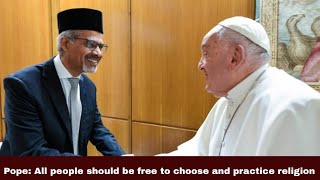 Pope: All people should be free to choose and practice religion | Synodal Times | 27.06.24