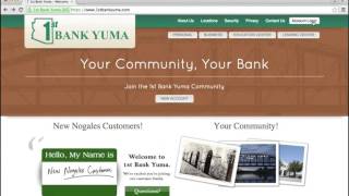 1st Bank Yuma Online Banking Login Instructions