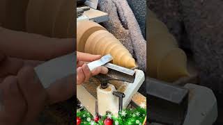 How to turn w wooden Christmas Tree on a JET lathe & finished using Rustins Danish Oil