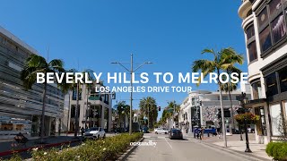 Beverly Hills to Melrose Los Angeles California Scenic Drive 4K