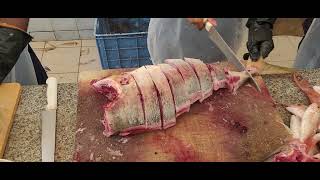 Arabian Cousin Preparation Fish Cutting|| Cousin Types Fish Cutting Skills|| Arabian Tradition Fish