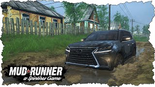 МАЖОР НА ЛЕКСУСЕ НЕ ОЖИДАЛ ТАКИХ УЖАСНЫХ ДОРОГ В ДЕРЕВНЕ! РП Spintires: MudRunner