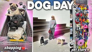 DOG DAY VLOG!🐾 24 часа ВМЕСТЕ! Прогулка, Зоомагазин и ПЕРВЫЙ ШОПППИНГ в Лента С СОБАКАМИ!🐶