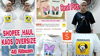 SHOPEE HAUL KAOS OVERSIZE BTS || UNBOXING TRY ON