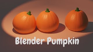 Blender Tutorial for Beginners | Pumpkin Design in blender | Shading, lighting and scene in Blender