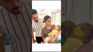 Rubina twins baby girl name jeeva &edhaa cute family 🥀🥰#viral #youtubeshorts #shorts