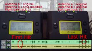 Sony UWP-D11 SMA mod antenna comparaison