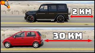 1 ЛИТР ТОПЛИВА! Сколько МОЖНО ПРОЕХАТЬ? - BeamNg Drive