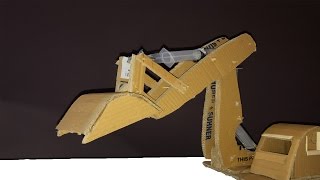 How To Make A Syringe Operated Hydraulic Excavator |jcb|  with cardboard