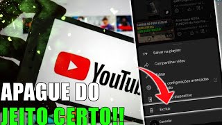 Como excluir um vídeo do YouTube pelo o celular 2024.