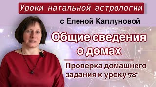 Общие сведения об астрологических домах (практика). Проверка домашнего задания к уроку 78