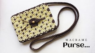 DIY | Macrame bag tutorial | Bolsa de macrame | How to make Macramé Bag | Macrame Ladies Purse