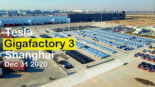 (December 31 2020)  Tesla Gigafactory 3 Shanghai 4K Video